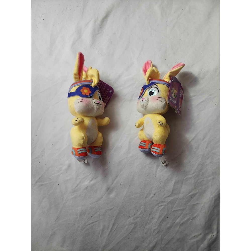 Spin Master Vida the Vet Zig Zag Plush Bunny Lot of 2 Stuffed Animal Toys NWT